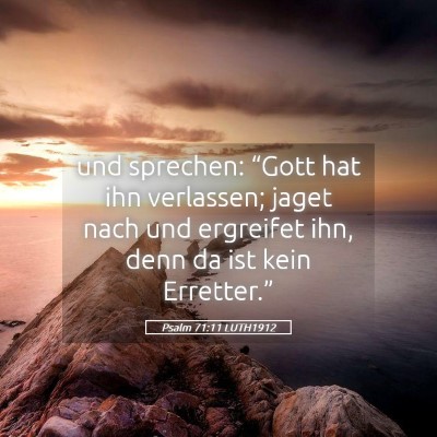 Picture 05 - Psalm 71:11 LUTH1912 - und sprechen: “Gott hat ihn verlassen; jaget - Bible Verse Picture