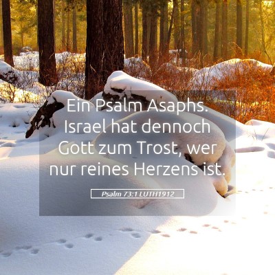 Picture 05 - Psalm 73:1 LUTH1912 - Ein Psalm Asaphs. Israel hat dennoch Gott zum - Bible Verse Picture