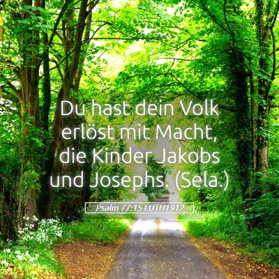 Picture 05 - Psalm 77:15 LUTH1912 - Du hast dein Volk erlöst mit Macht, die Kinder - Bible Verse Picture