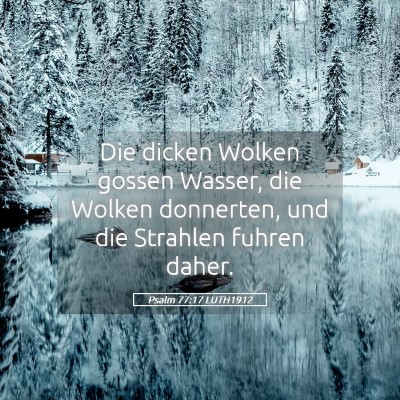 Picture 05 - Psalm 77:17 LUTH1912 - Die dicken Wolken gossen Wasser, die Wolken - Bible Verse Picture
