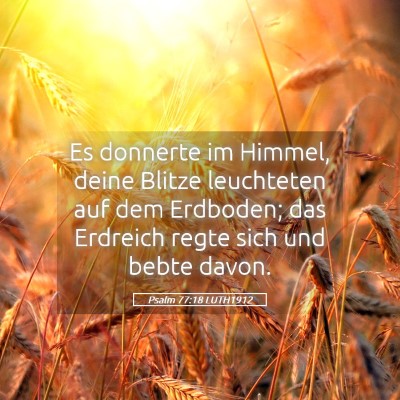 Picture 05 - Psalm 77:18 LUTH1912 - Es donnerte im Himmel, deine Blitze leuchteten - Bible Verse Picture