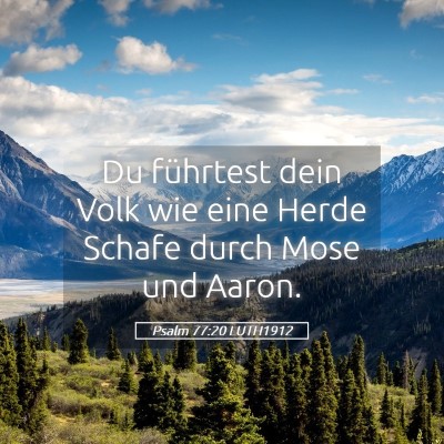 Picture 05 - Psalm 77:20 LUTH1912 - Du führtest dein Volk wie eine Herde Schafe - Bible Verse Picture