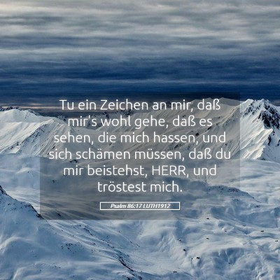 Picture 05 - Psalm 86:17 LUTH1912 - Tu ein Zeichen an mir, daß mir's wohl gehe, daß - Bible Verse Picture