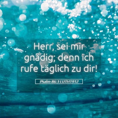 Picture 05 - Psalm 86:3 LUTH1912 - Herr, sei mir gnädig; denn ich rufe täglich zu - Bible Verse Picture