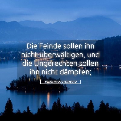Picture 05 - Psalm 89:22 LUTH1912 - Die Feinde sollen ihn nicht überwältigen, und - Bible Verse Picture