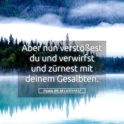 Picture 05 - Psalm 89:38 LUTH1912 - Aber nun verstößest du und verwirfst und - Bible Verse Picture
