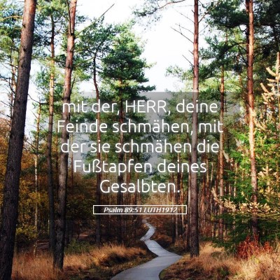 Picture 05 - Psalm 89:51 LUTH1912 - mit der, HERR, deine Feinde schmähen, mit der - Bible Verse Picture