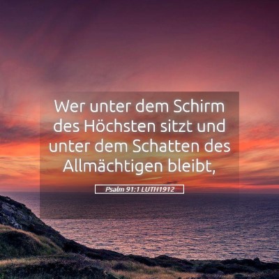 Picture 05 - Psalm 91:1 LUTH1912 - Wer unter dem Schirm des Höchsten sitzt und - Bible Verse Picture