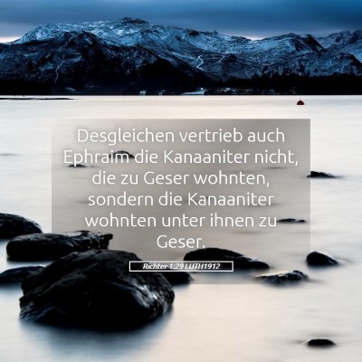 Picture 05 - Richter 1:29 LUTH1912 - Desgleichen vertrieb auch Ephraim die Kanaaniter - Bible Verse Picture