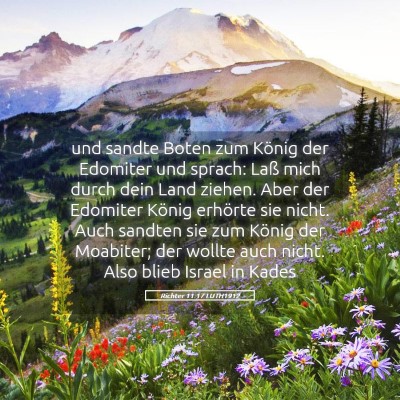 Picture 05 - Richter 11:17 LUTH1912 - und sandte Boten zum König der Edomiter und - Bible Verse Picture