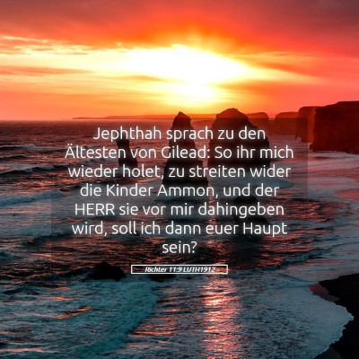 Picture 05 - Richter 11:9 LUTH1912 - Jephthah sprach zu den Ältesten von Gilead: So - Bible Verse Picture