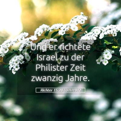Picture 05 - Richter 15:20 LUTH1912 - Und er richtete Israel zu der Philister Zeit - Bible Verse Picture