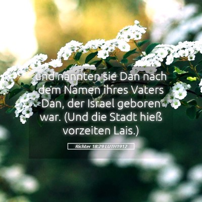 Picture 05 - Richter 18:29 LUTH1912 - und nannten sie Dan nach dem Namen ihres Vaters - Bible Verse Picture