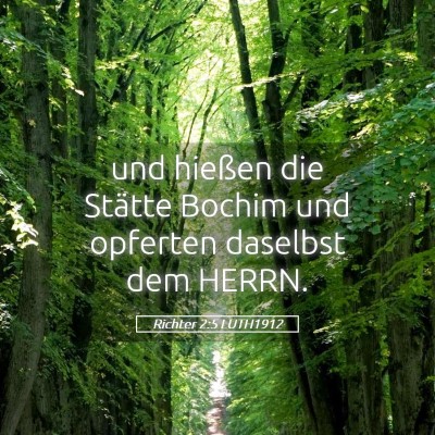 Picture 05 - Richter 2:5 LUTH1912 - und hießen die Stätte Bochim und opferten - Bible Verse Picture