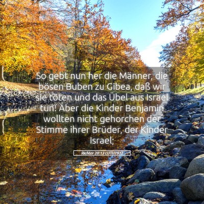 Picture 05 - Richter 20:13 LUTH1912 - So gebt nun her die Männer, die bösen Buben zu - Bible Verse Picture