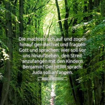 Picture 05 - Richter 20:18 LUTH1912 - Die machten sich auf und zogen hinauf gen Beth-el - Bible Verse Picture