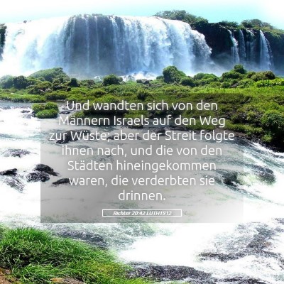 Picture 05 - Richter 20:42 LUTH1912 - Und wandten sich von den Männern Israels auf den - Bible Verse Picture