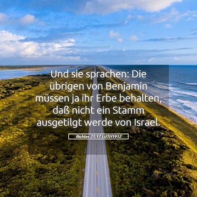 Picture 05 - Richter 21:17 LUTH1912 - Und sie sprachen: Die übrigen von Benjamin - Bible Verse Picture