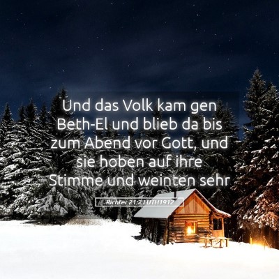 Picture 05 - Richter 21:2 LUTH1912 - Und das Volk kam gen Beth-El und blieb da bis zum - Bible Verse Picture