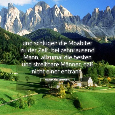 Picture 05 - Richter 3:29 LUTH1912 - und schlugen die Moabiter zu der Zeit, bei - Bible Verse Picture