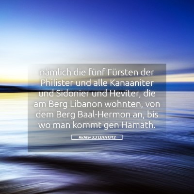 Picture 05 - Richter 3:3 LUTH1912 - nämlich die fünf Fürsten der Philister und - Bible Verse Picture