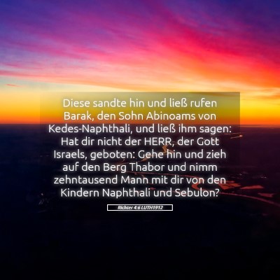 Picture 05 - Richter 4:6 LUTH1912 - Diese sandte hin und ließ rufen Barak, den Sohn - Bible Verse Picture