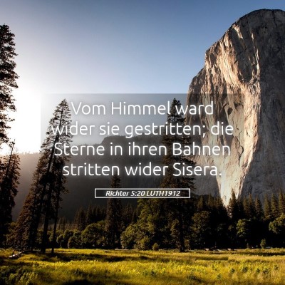 Picture 05 - Richter 5:20 LUTH1912 - Vom Himmel ward wider sie gestritten; die Sterne - Bible Verse Picture
