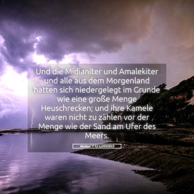 Picture 05 - Richter 7:12 LUTH1912 - Und die Midianiter und Amalekiter und alle aus - Bible Verse Picture