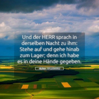 Picture 05 - Richter 7:9 LUTH1912 - Und der HERR sprach in derselben Nacht zu ihm: - Bible Verse Picture