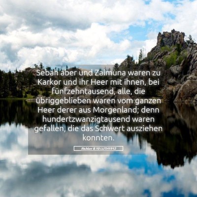 Picture 05 - Richter 8:10 LUTH1912 - Sebah aber und Zalmuna waren zu Karkor und ihr - Bible Verse Picture