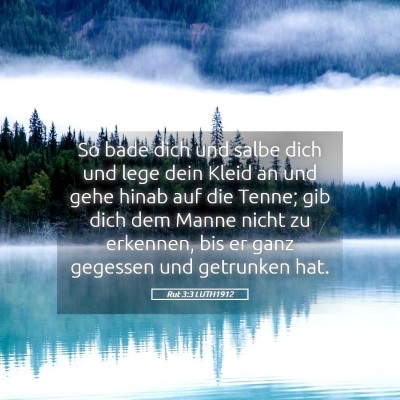 Picture 05 - Rut 3:3 LUTH1912 - So bade dich und salbe dich und lege dein Kleid - Bible Verse Picture