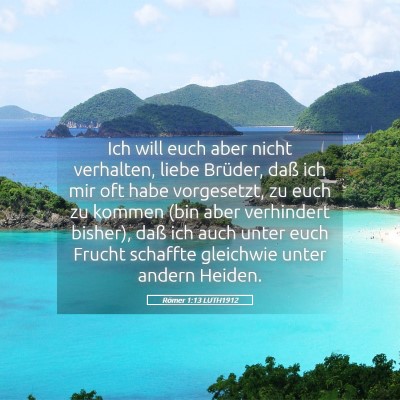 Picture 05 - Römer 1:13 LUTH1912 - Ich will euch aber nicht verhalten, liebe - Bible Verse Picture
