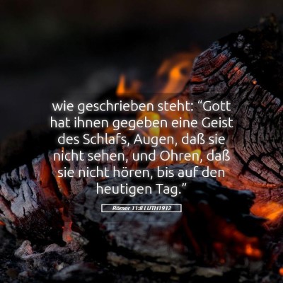 Picture 05 - Römer 11:8 LUTH1912 - wie geschrieben steht: “Gott hat ihnen gegeben - Bible Verse Picture