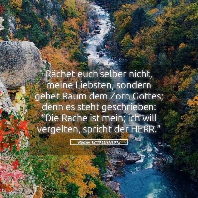 Picture 05 - Römer 12:19 LUTH1912 - Rächet euch selber nicht, meine Liebsten, - Bible Verse Picture