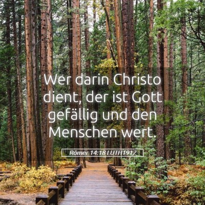 Picture 05 - Römer 14:18 LUTH1912 - Wer darin Christo dient, der ist Gott gefällig - Bible Verse Picture