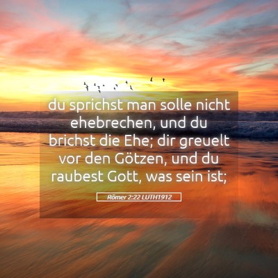 Picture 05 - Römer 2:22 LUTH1912 - du sprichst man solle nicht ehebrechen, und du - Bible Verse Picture