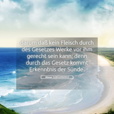 Picture 05 - Römer 3:20 LUTH1912 - darum daß kein Fleisch durch des Gesetzes Werke - Bible Verse Picture