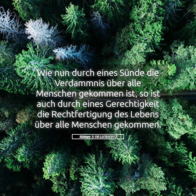 Picture 05 - Römer 5:18 LUTH1912 - Wie nun durch eines Sünde die Verdammnis über - Bible Verse Picture
