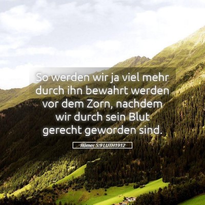 Picture 05 - Römer 5:9 LUTH1912 - So werden wir ja viel mehr durch ihn bewahrt - Bible Verse Picture