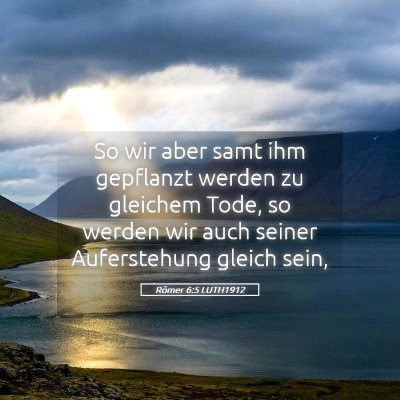 Picture 05 - Römer 6:5 LUTH1912 - So wir aber samt ihm gepflanzt werden zu gleichem - Bible Verse Picture