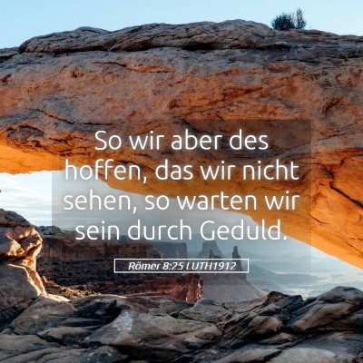 Picture 05 - Römer 8:25 LUTH1912 - So wir aber des hoffen, das wir nicht sehen, so - Bible Verse Picture