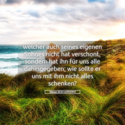 Picture 05 - Römer 8:32 LUTH1912 - welcher auch seines eigenen Sohnes nicht hat - Bible Verse Picture