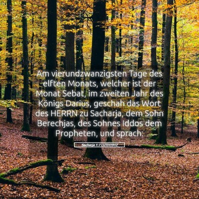 Picture 05 - Sacharja 1:7 LUTH1912 - Am vierundzwanzigsten Tage des elften Monats, - Bible Verse Picture