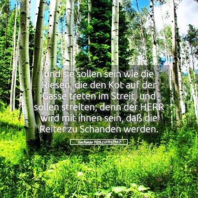 Picture 05 - Sacharja 10:5 LUTH1912 - und sie sollen sein wie die Riesen, die den Kot - Bible Verse Picture