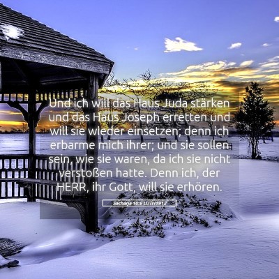 Picture 05 - Sacharja 10:6 LUTH1912 - Und ich will das Haus Juda stärken und das Haus - Bible Verse Picture