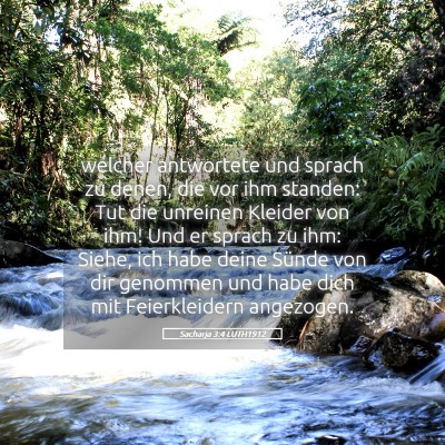Picture 05 - Sacharja 3:4 LUTH1912 - welcher antwortete und sprach zu denen, die vor - Bible Verse Picture