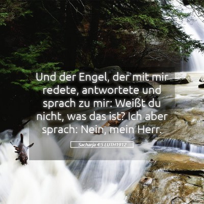 Picture 05 - Sacharja 4:5 LUTH1912 - Und der Engel, der mit mir redete, antwortete und - Bible Verse Picture