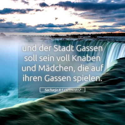 Picture 05 - Sacharja 8:5 LUTH1912 - und der Stadt Gassen soll sein voll Knaben und - Bible Verse Picture