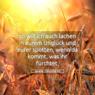 Picture 05 - Sprüche 1:26 LUTH1912 - so will ich auch lachen in eurem Unglück und - Bible Verse Picture
