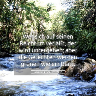 Picture 05 - Sprüche 11:28 LUTH1912 - Wer sich auf seinen Reichtum verläßt, der wird - Bible Verse Picture